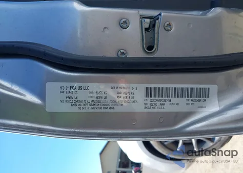 2015 Dodge Dart Se z USA, uszkodzony, nr VIN 1C3CDFAA2FD237459